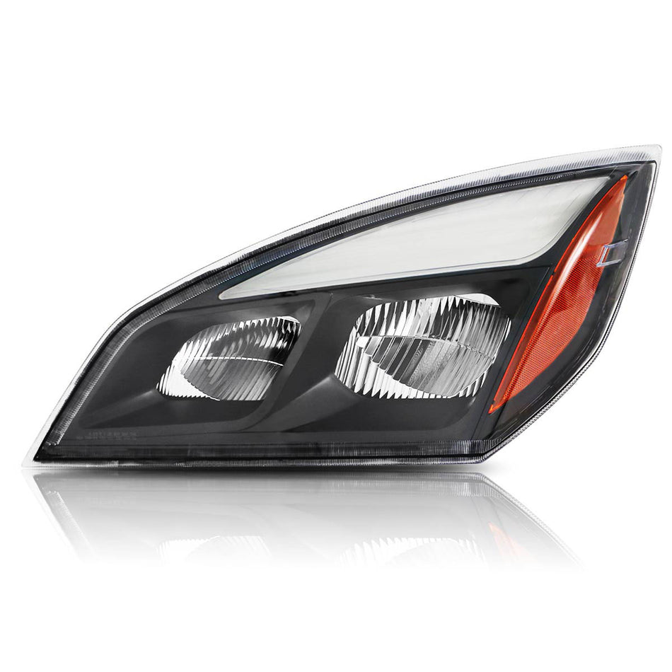 Freightliner Cascadia Headlight 2018-2024 Reflective Headlamp Black Housing