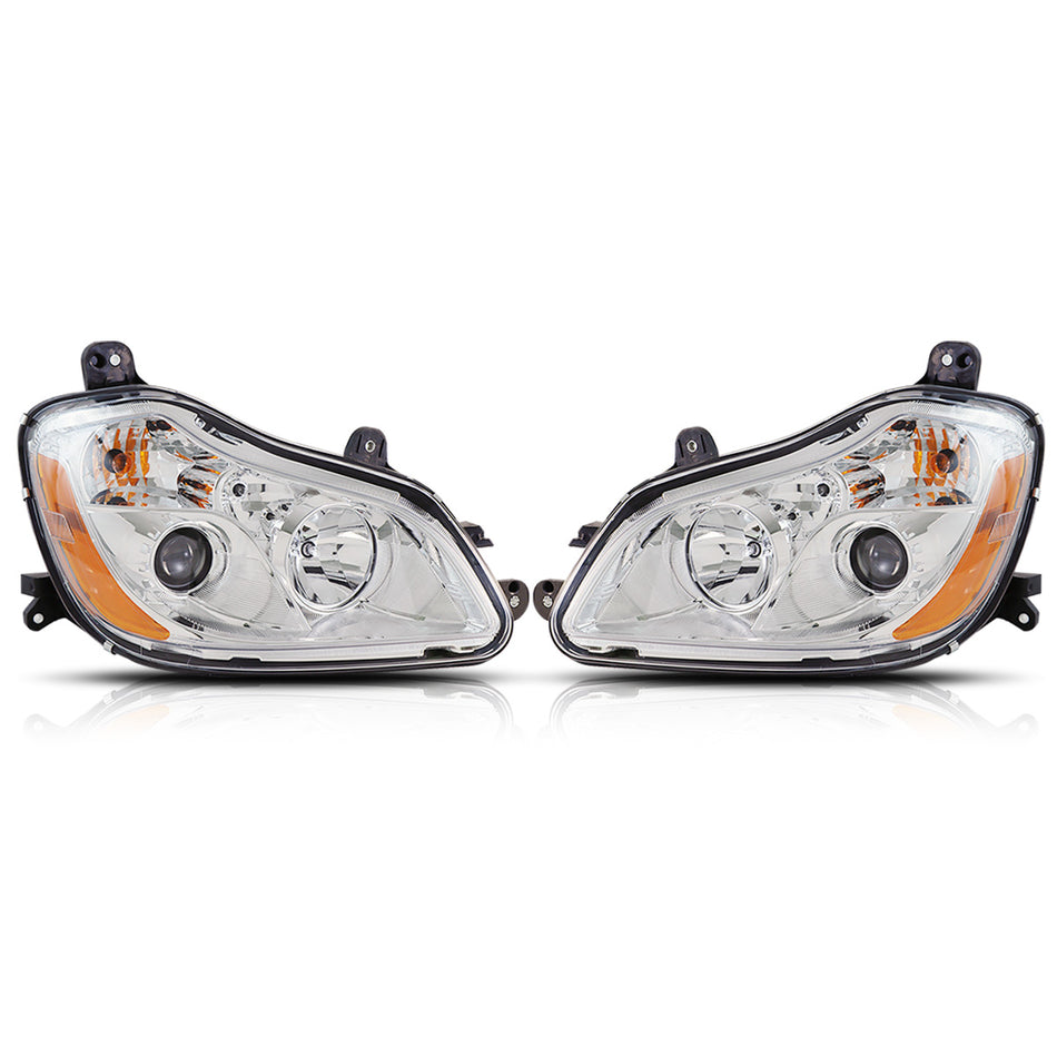 Kenworth T680 Headlight Assembly 2005-2021 - Headlamp - Chrome Housing