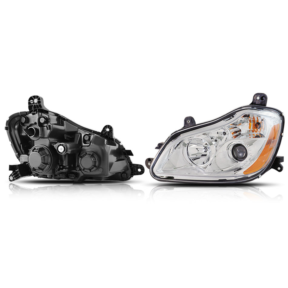 Kenworth T680 Headlight Assembly 2005-2021 - Headlamp - Chrome Housing