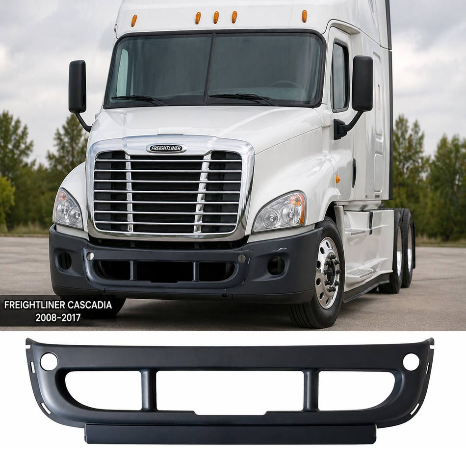 Freightliner Cascadia Center Bumper 2008-2017 - Black Trim