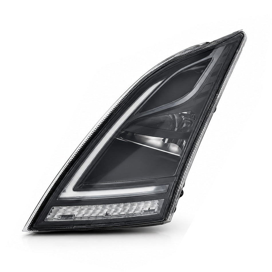 Volvo VNL Headlights Assembly 2018-2024 - Reflective LED Headlamp - Black Housing