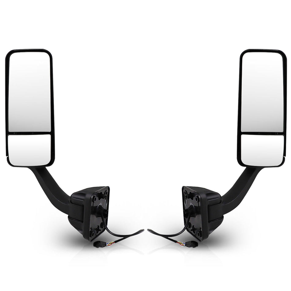 Freightliner Cascadia Mirror Assembly with Cover & Mounting Bracket 2008-2017 - Black Housing