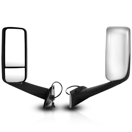 Freightliner Cascadia Door Mirror Assembly 2018-2024 - Chrome Housing - Alternate 1