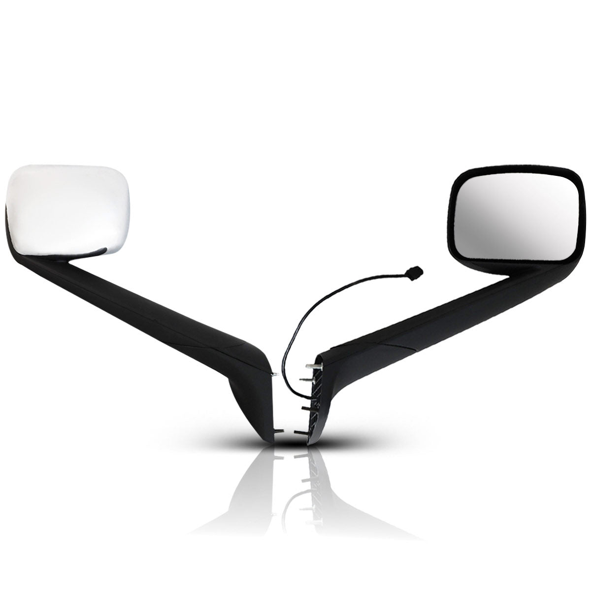 Freightliner Cascadia Hood Mirror Assembly 2018-2024 - Chrome Housing - Alternate 2
