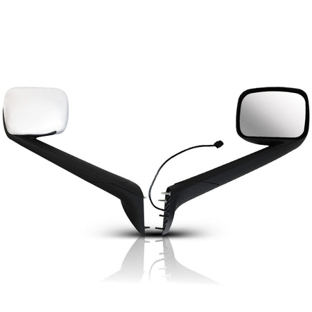 Freightliner Cascadia Hood Mirror Assembly 2018-2024 - Chrome Housing - Alternate 2