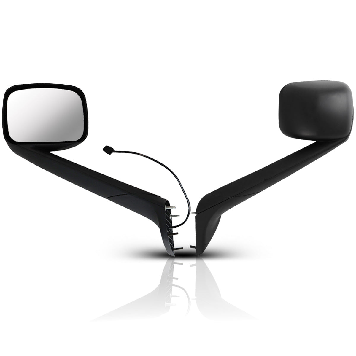 Freightliner Cascadia Hood Mirror Assembly 2018-2024 - Black Housing - Alternate 1