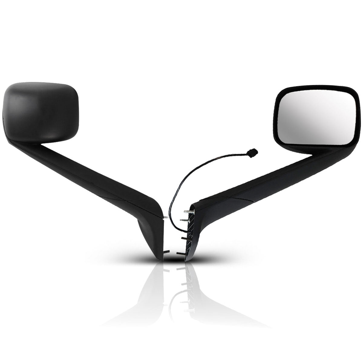 Freightliner Cascadia Hood Mirror Assembly 2018-2024 - Black Housing - Alternate 2