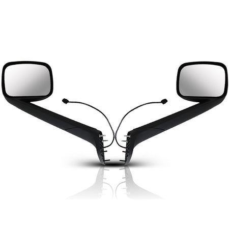 Freightliner Cascadia Hood Mirror Assembly 2018-2024 - Black Housing - Both Side