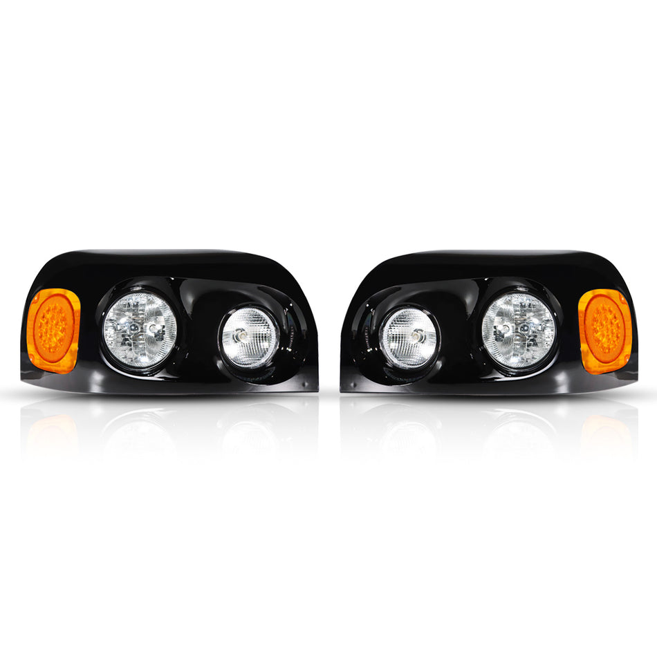 Freightliner Century Headlight Assembly 2007 - LED Headlamp - Black Housing
