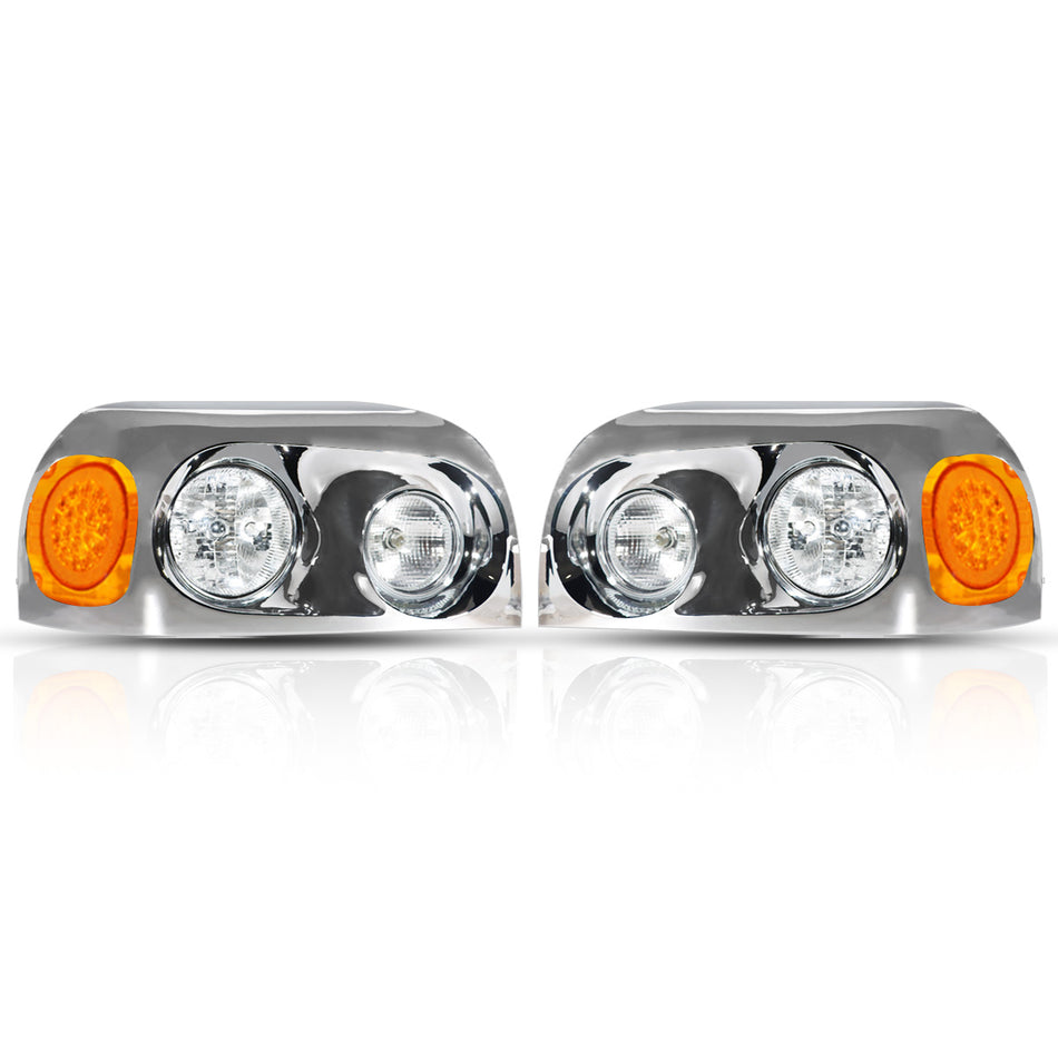 Freightliner Century Headlight Assembly 2007 - LED Headlamp - Chrome Housing