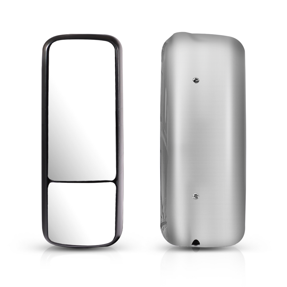 Freightliner Century Class Door Mirror Cover - Chrome Housing Cap - Alternate 1