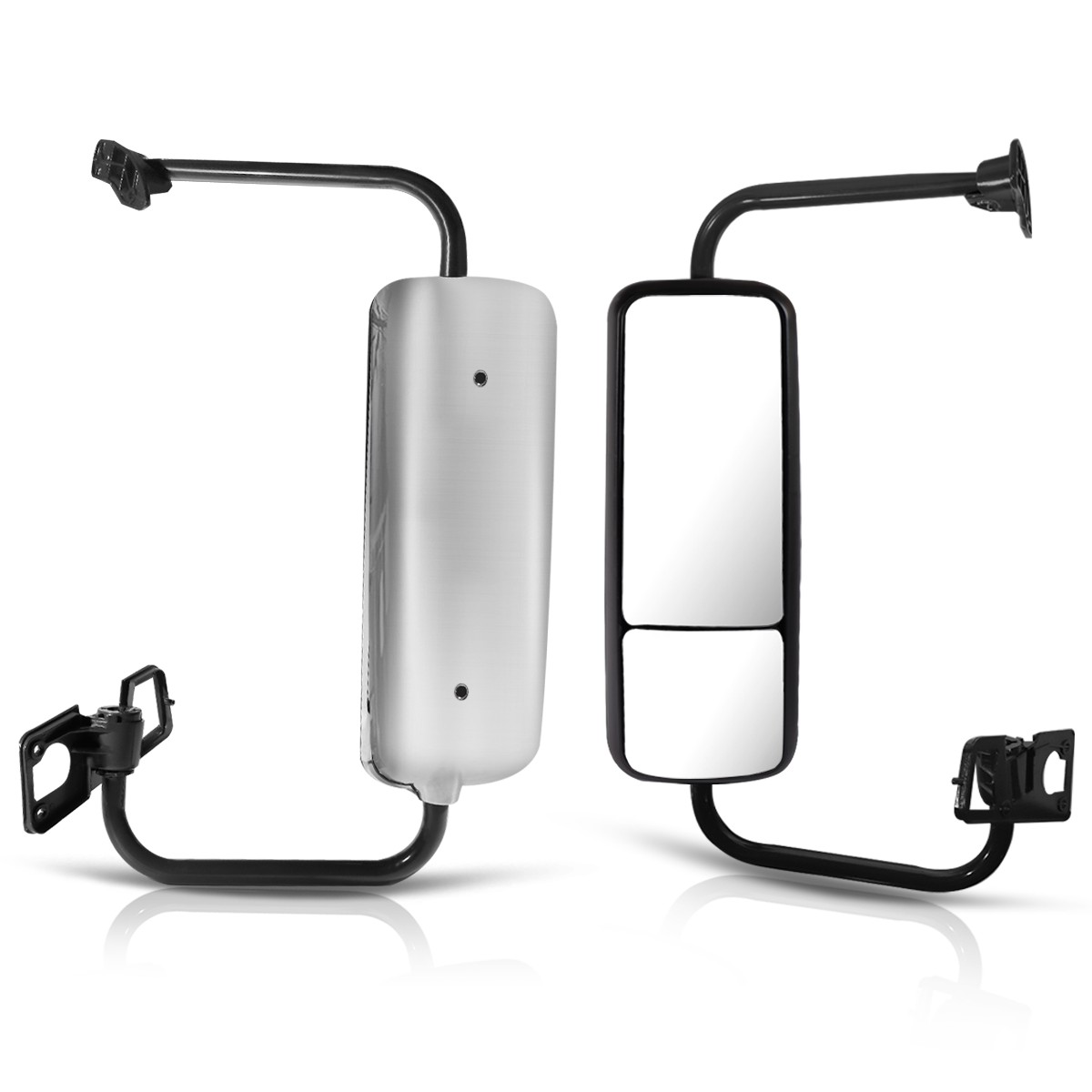 Freightliner Century Class Door Mirror Assembly - Complete Chrome Mirror with Mounting Bracket - Alternate 1