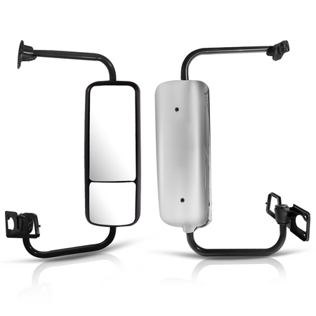 Freightliner Century Class Door Mirror Assembly - Complete Chrome Mirror with Mounting Bracket - Alternate 2