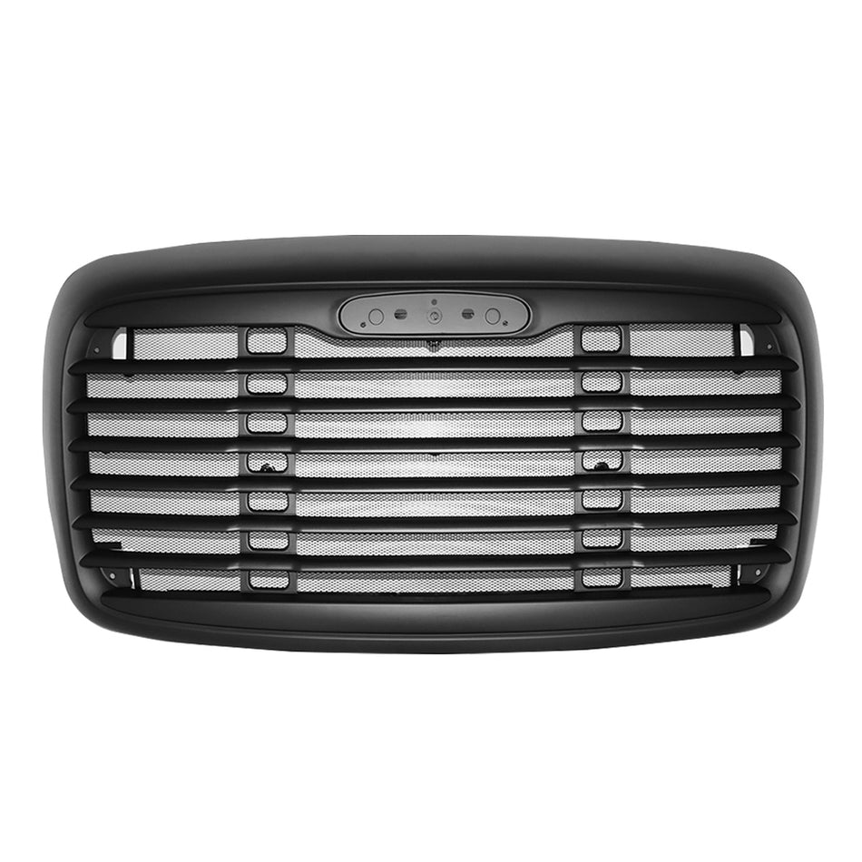 Freightliner Columbia Front Grille - Main Upper Grille with Integrated Bug Screen - Black paintable Housing