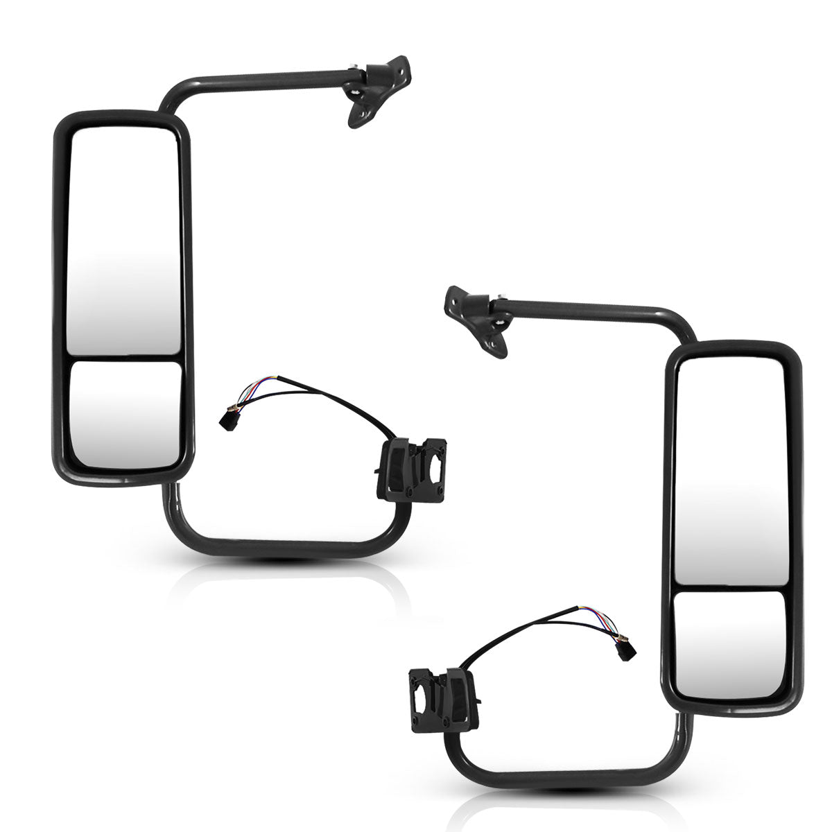 Freightliner Columbia Door Mirror Cover - Complete Black Main Side Mirror Housing Cap - Both Side