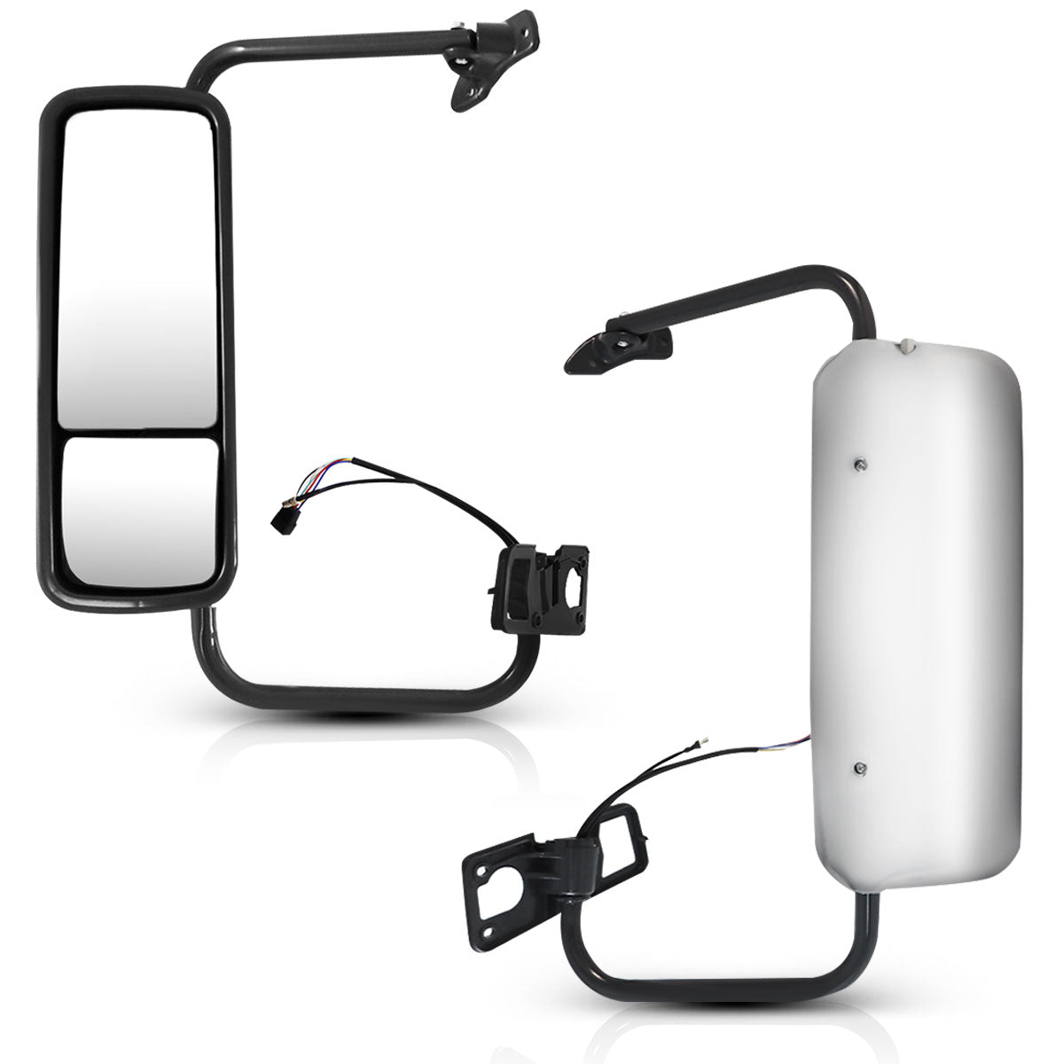 Freightliner Columbia Door Mirror Cover - Chrome Housing Cap - Alternate 1