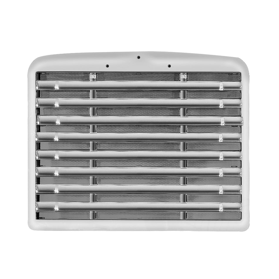 Freightliner FL 50, 60, 70, 80, 106, 112 Front Grille 1991-2015 -Main Upper Grille with Integrated Bug Screen - Chrome Housing