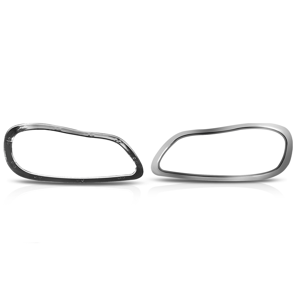 Freightliner M2 Business Class Headlight Housing Cover - Chrome Headlamp Case