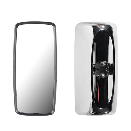 Freightliner M2 Business Class Side Mirror - Large Main Mirror Head - Chrome Housing - Alternate 1