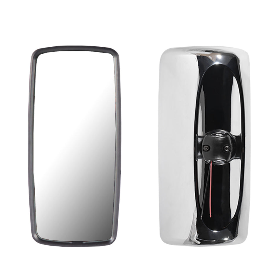 Freightliner M2 Business Class Side Mirror - Large Main Mirror Head - Chrome Housing - Alternate 1