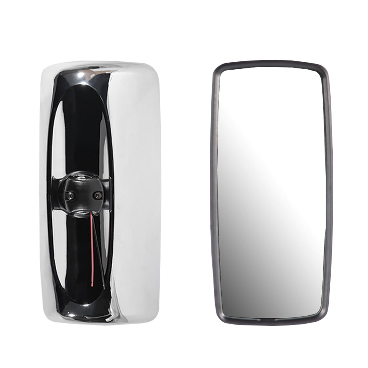 Freightliner M2 Business Class Side Mirror - Large Main Mirror Head - Chrome Housing - Alternate 2