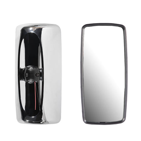 Freightliner M2 Business Class Side Mirror - Large Main Mirror Head - Chrome Housing - Alternate 2