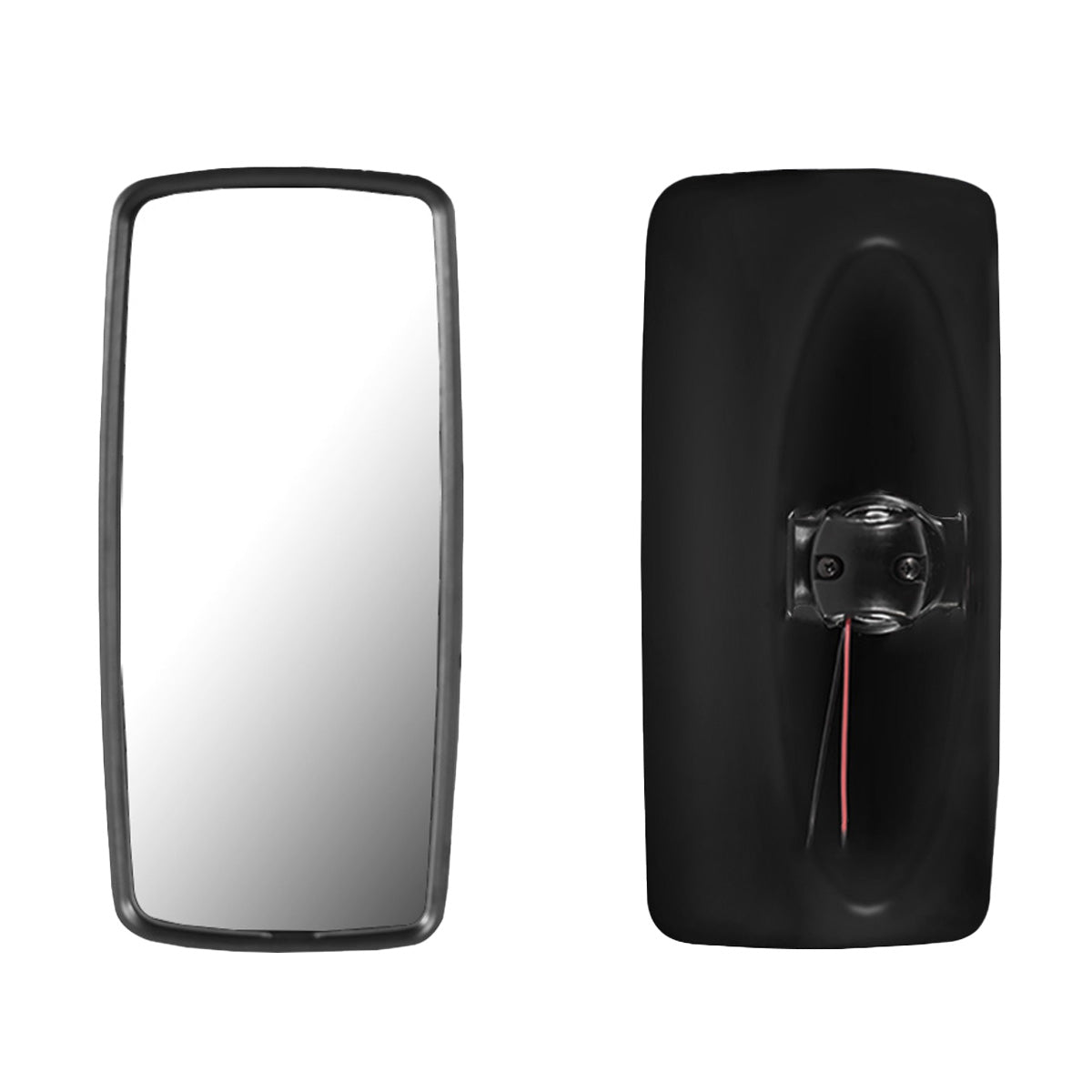 Freightliner M2 Business Class Side Mirror - Large Main Mirror Head - Black Housing - Alternate 1