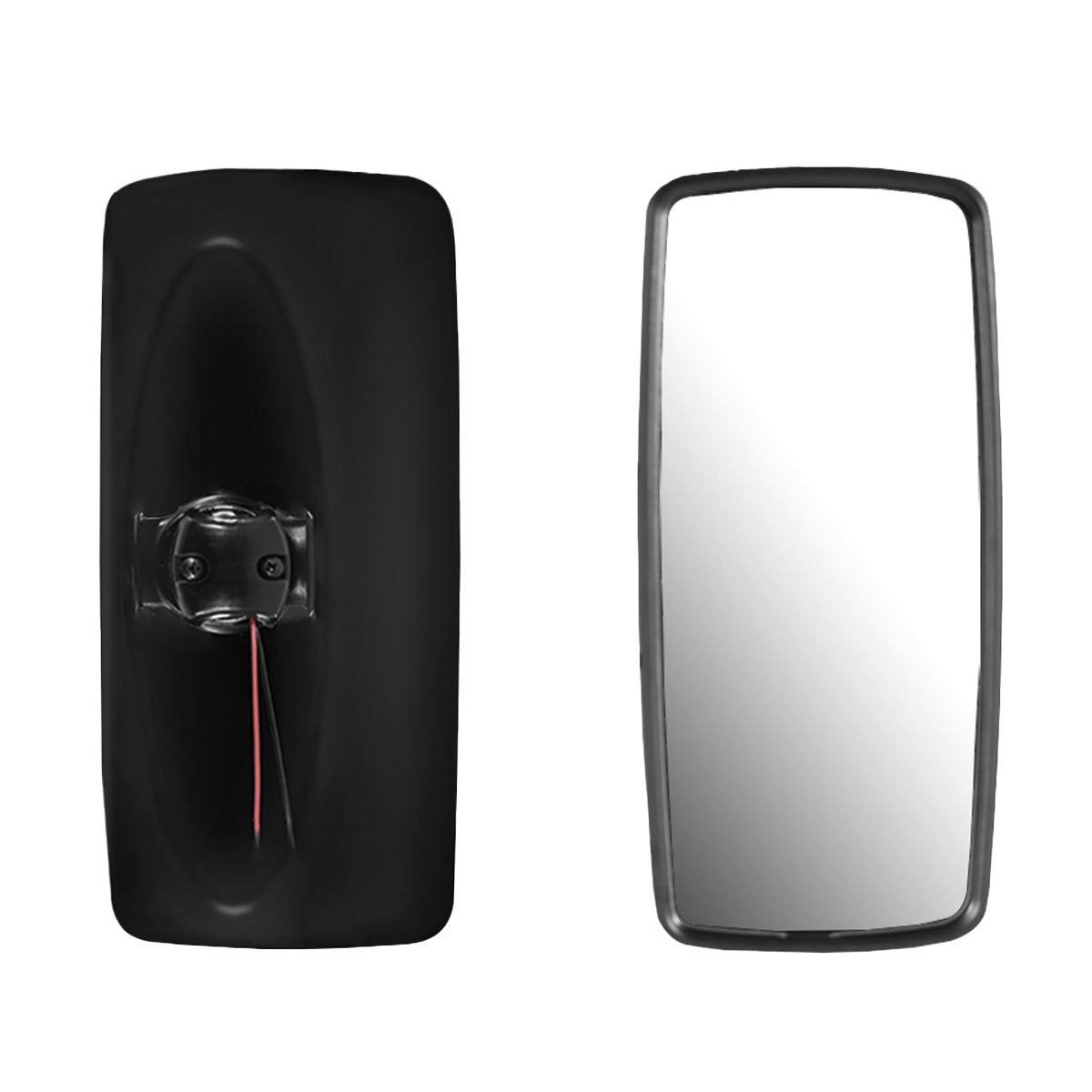 Freightliner M2 Business Class Side Mirror - Large Main Mirror Head - Black Housing - Alternate 2