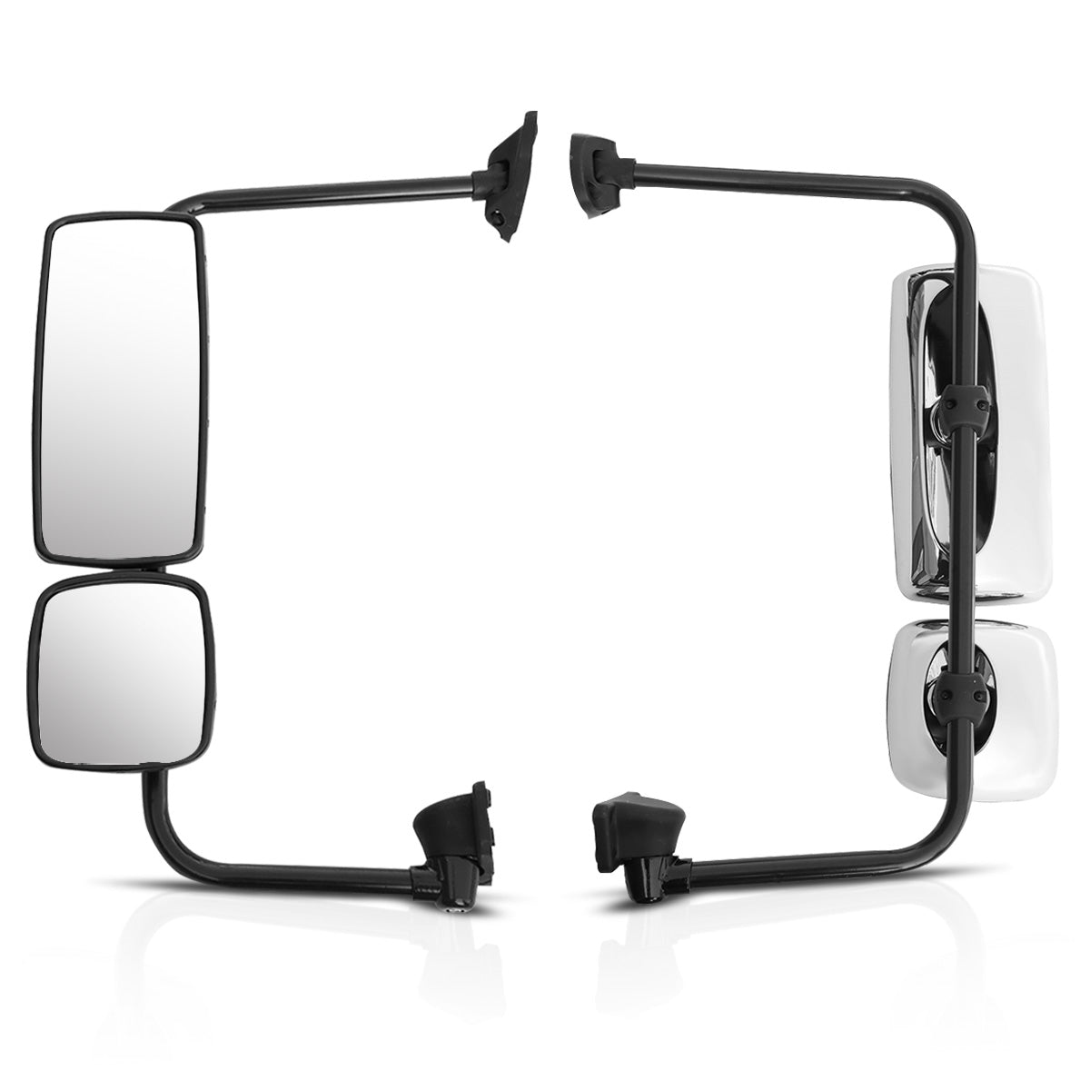 Freightliner M2 Business Class Side Mirror Assembly - Complete Chrome Door Mirror - Alternate 1