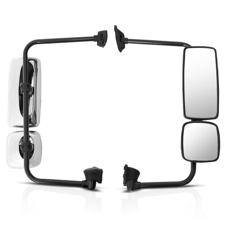 Freightliner M2 Business Class Side Mirror Assembly - Complete Chrome Door Mirror - Alternate 2