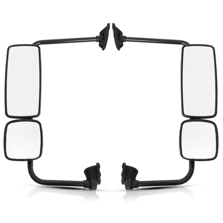 Freightliner M2 Business Class Side Mirror Assembly - Complete Chrome Door Mirror - Both Side