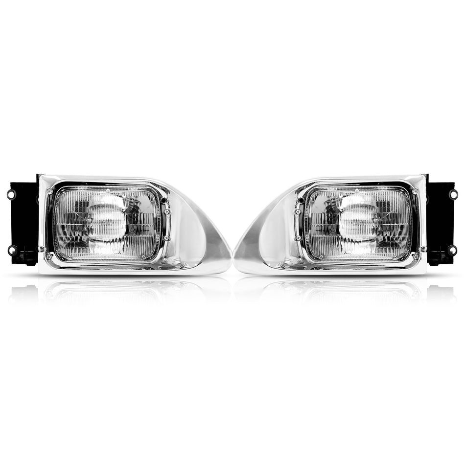 International 9200-9900 Headlight Assembly 2003-2007 - Headlamp - Chrome Housing