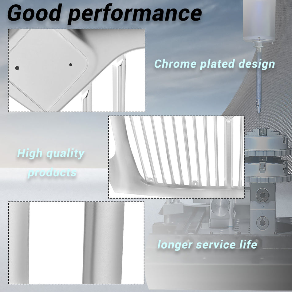 International DuraStar 4300 Front Grille - Main Upper Grille without Integrated Bug Screen - Chrome Housing