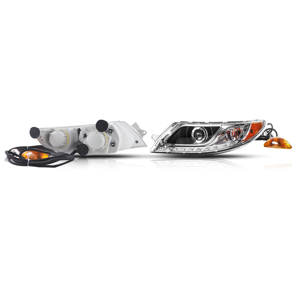 International Durastar 4300 Headlight Assembly - Halogen Headlamp with LED Decorative Light Bar and Turn Signal
