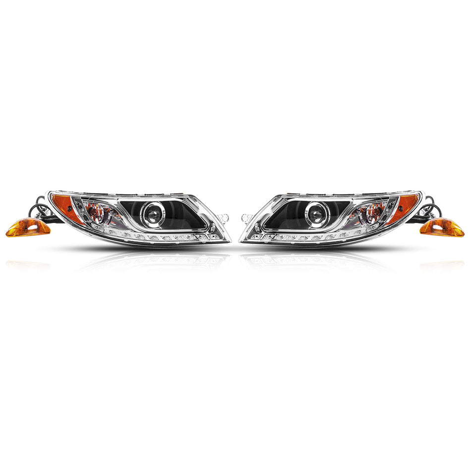 International Durastar 4300 Headlight Assembly - Halogen Headlamp with LED Decorative Light Bar and Turn Signal