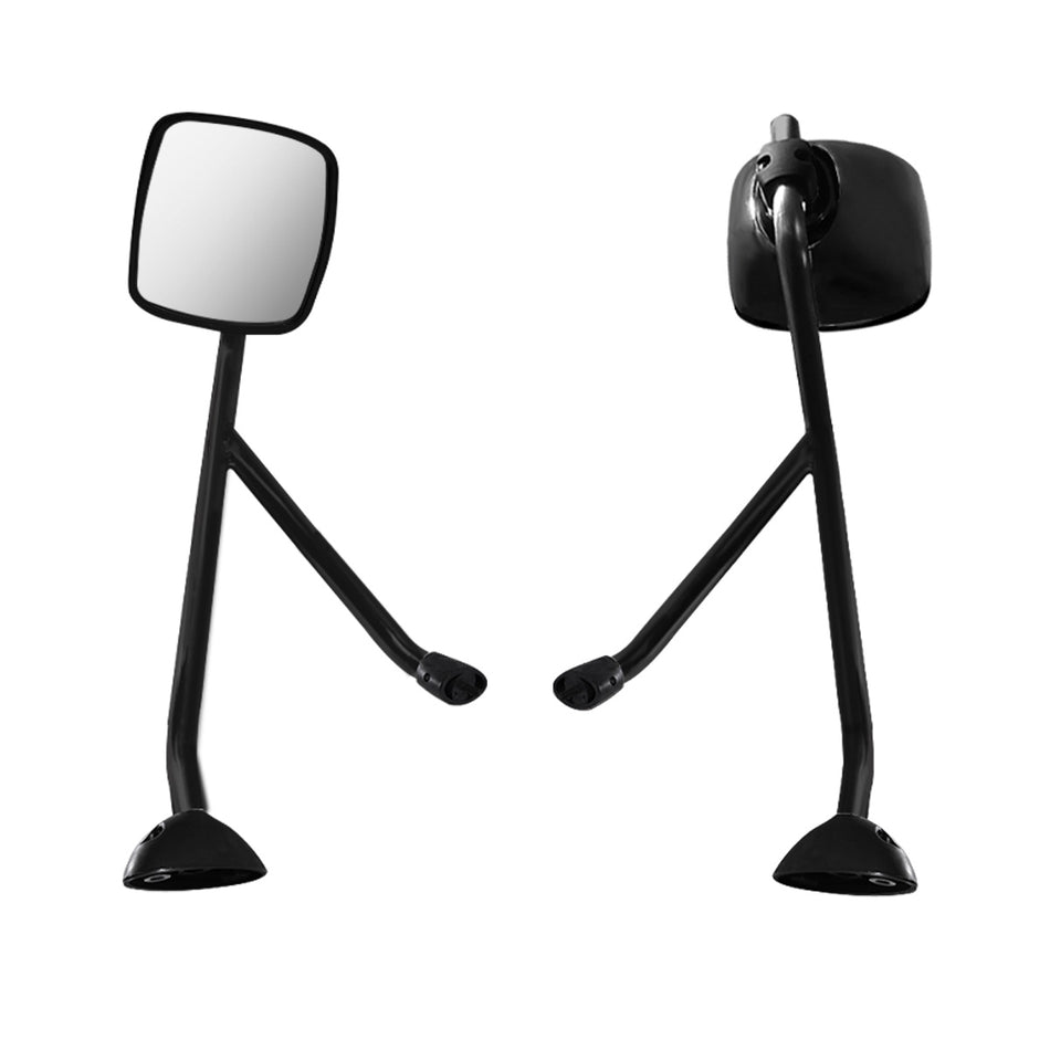 International DuraStar 4300 Hood Mirror Assembly - Black Housing - Alternate 1