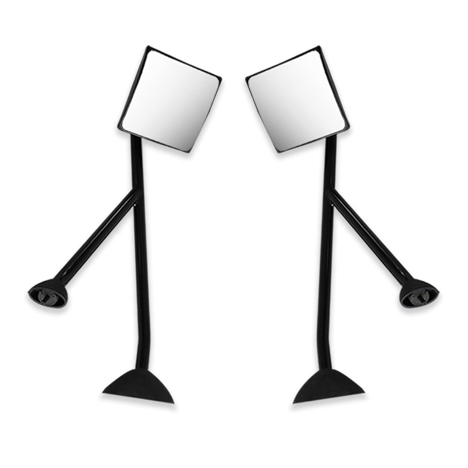 International ProStar Hood Mirror Assembly - Complete Black Paintable Housing - Both Side