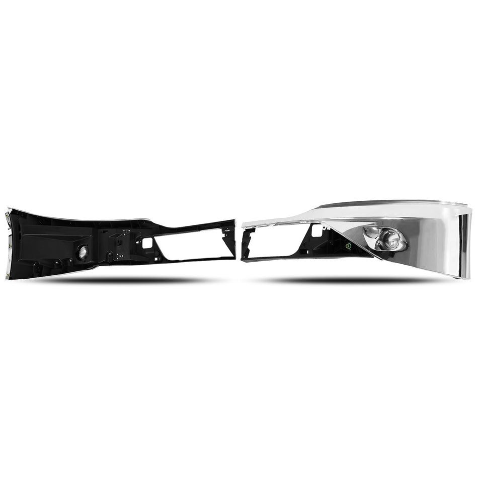 Kenworth T680 Chrome Front Bumper Corner 2005-2021 - Without Fog Lamp Hole