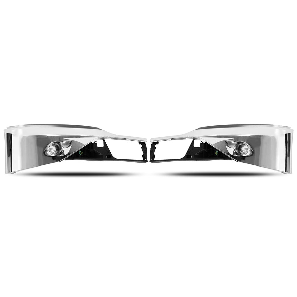 Kenworth T680 Chrome Front Bumper Corner 2005-2021 - Without Fog Lamp Hole