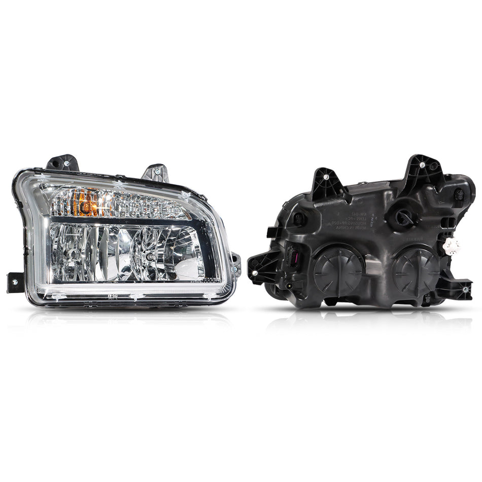 Kenworth T880 Headlight Assembly - Headlamp - Chrome Housing