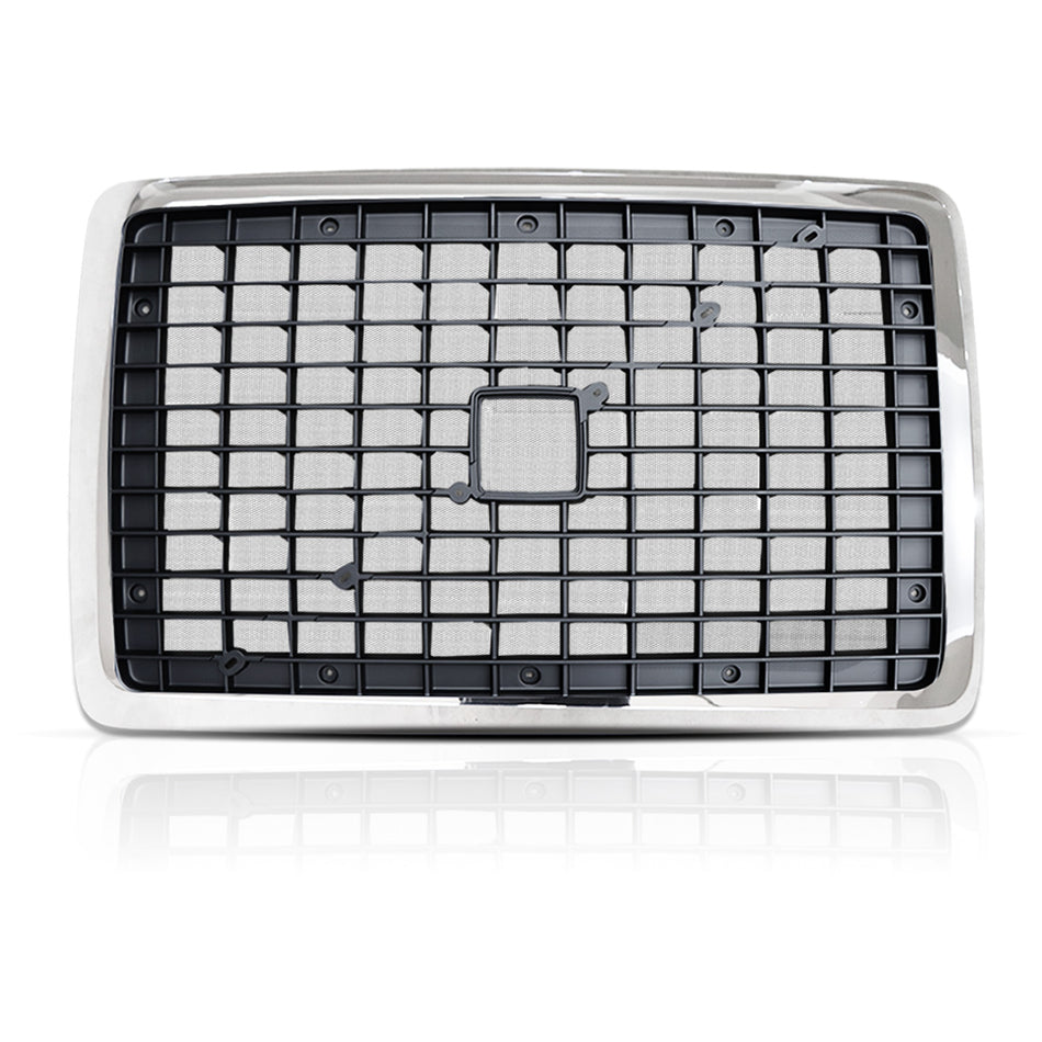 Volvo VNL Front Grille 1997-2014 - Main Upper Grille without Bug Screen - Chrome Housing