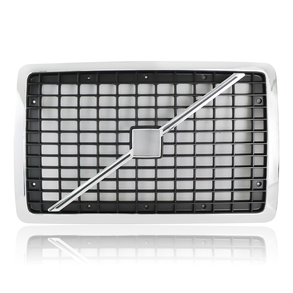 Volvo VNL Front Grille 1997-2014 - Main Upper Grille with Logo Mark and Integrated Bug Screen