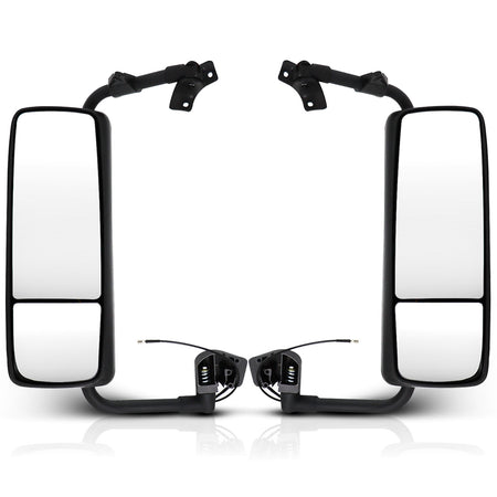 Volvo VNL Door Mirror Assembly 1997-2017 - Complete Black Side Mirror - Both Side