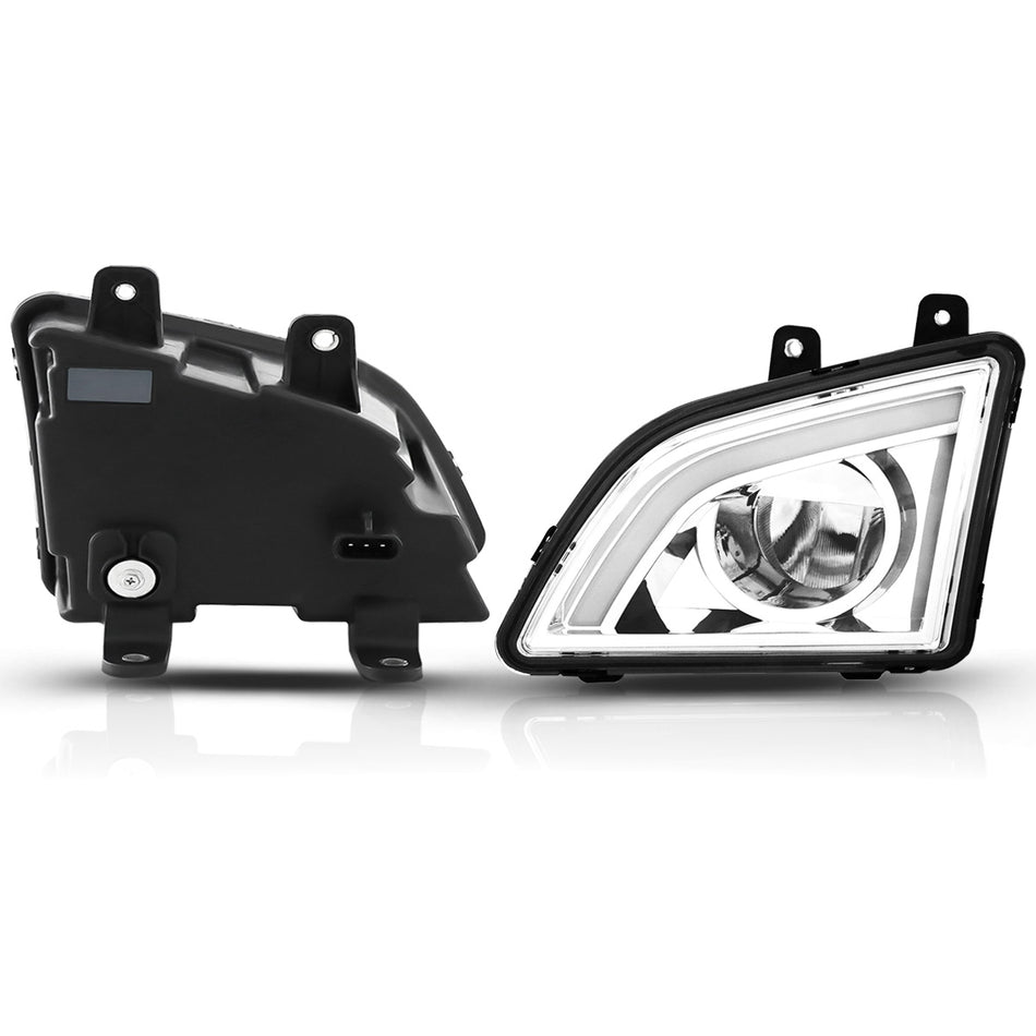 Volvo VNL Fog Light Assembly 2018-2024 - LED Fog Lamp - Chrome Housing