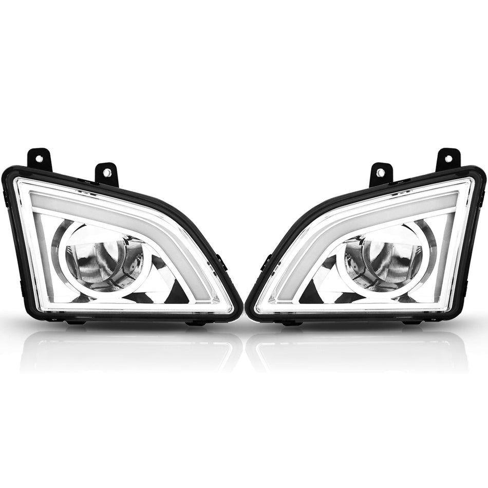 Volvo VNL Fog Light Assembly 2018-2024 - LED Fog Lamp - Chrome Housing