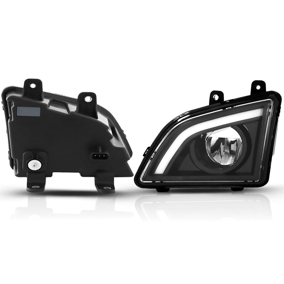 Volvo VNL Fog Light Assembly 2018-2024 - LED Fog Lamp - Black Housing